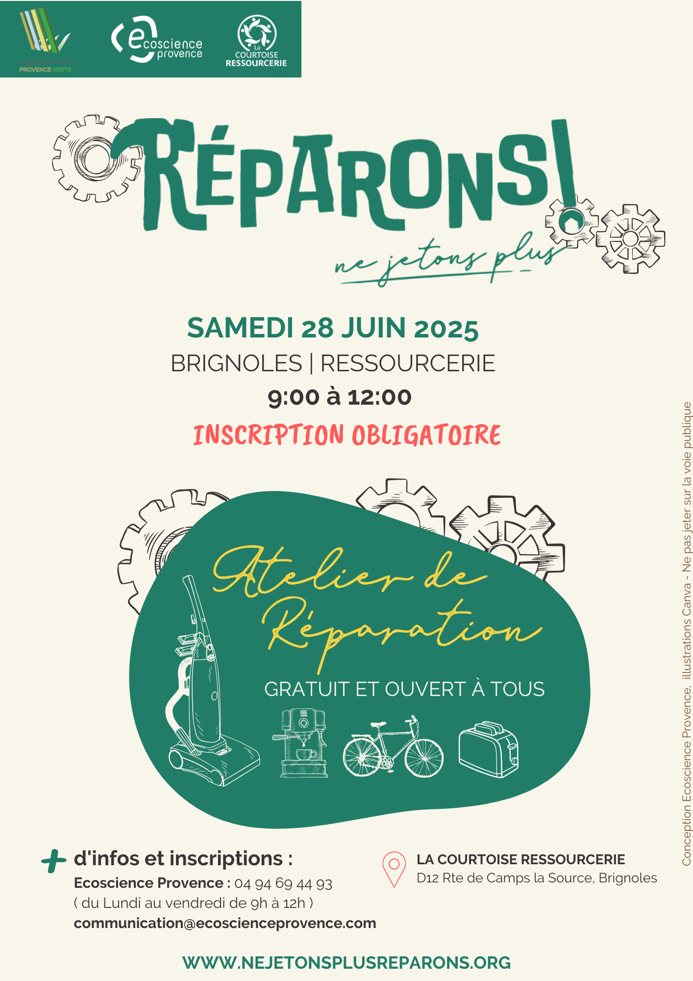 Atelier de réparation @ Ressourcerie de Brignoles