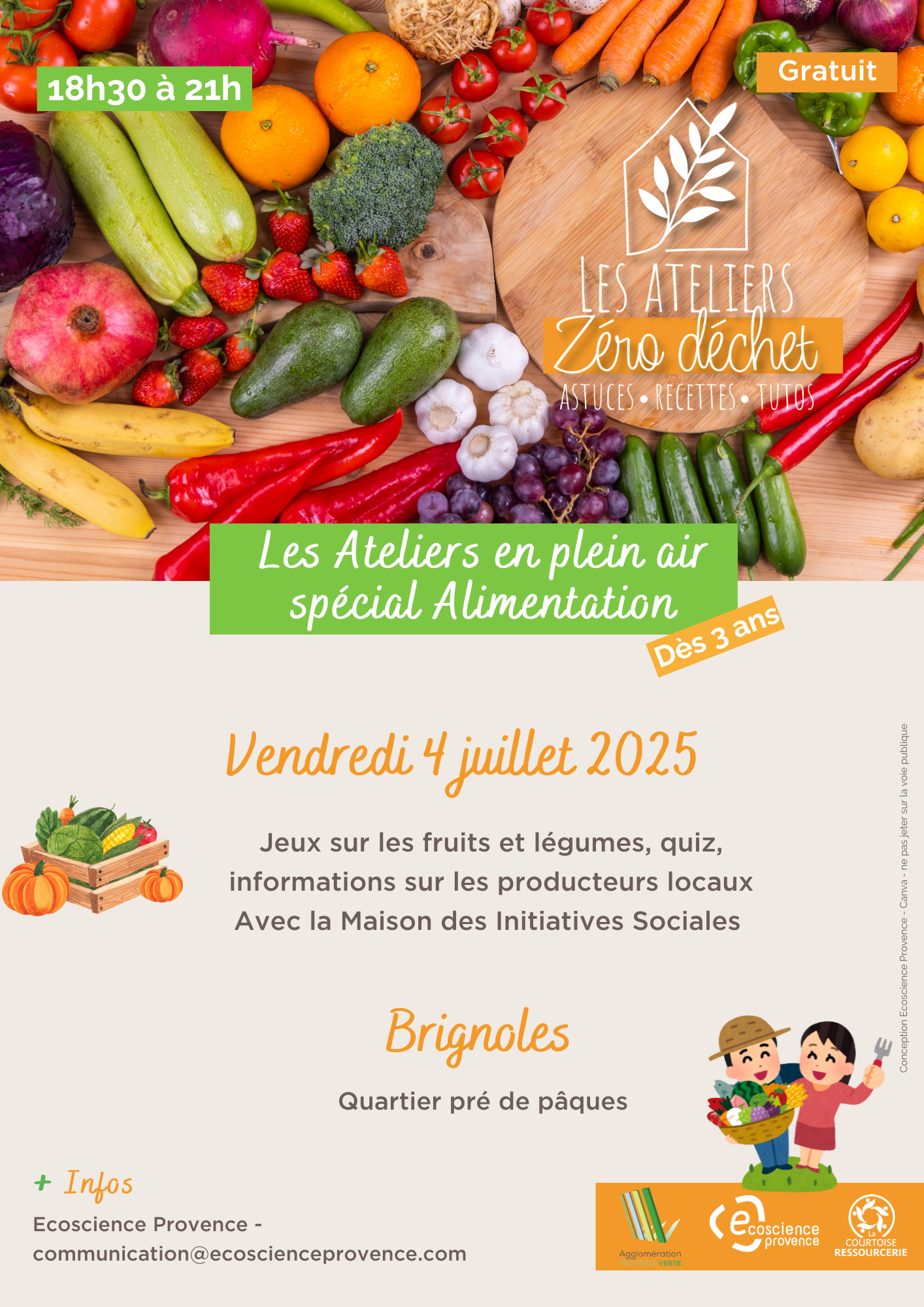 Atelier Zéro déchet en plein air spécial alimentation @ quartier pré de pâques